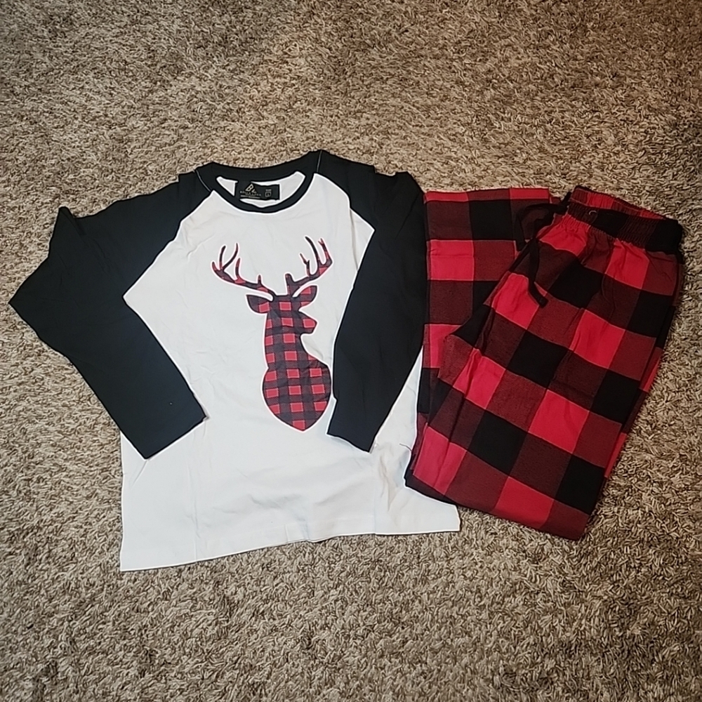 NWT Bella Luca Unisex L (12)  Red/White/Black 2 Pc. Outfit Pijama